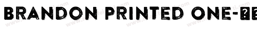 Brandon Printed One字体转换